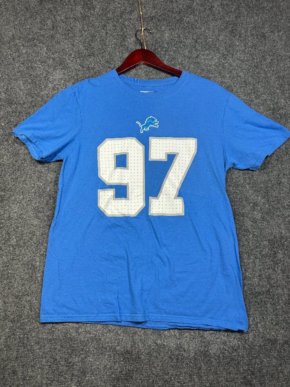 Detroit Lions NFL Football NFL Hutchinson 97 Tee Size M 100% cotton